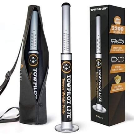 TowPilot Lite RV Trailer Tongue Weight Scale | 2200 LBS Measurement Capacity Includes Waterproof Travel Storage Bag | Essential Hitch Weighing Safe Towing Tool Accessories Kit for Mobile Camper Truck